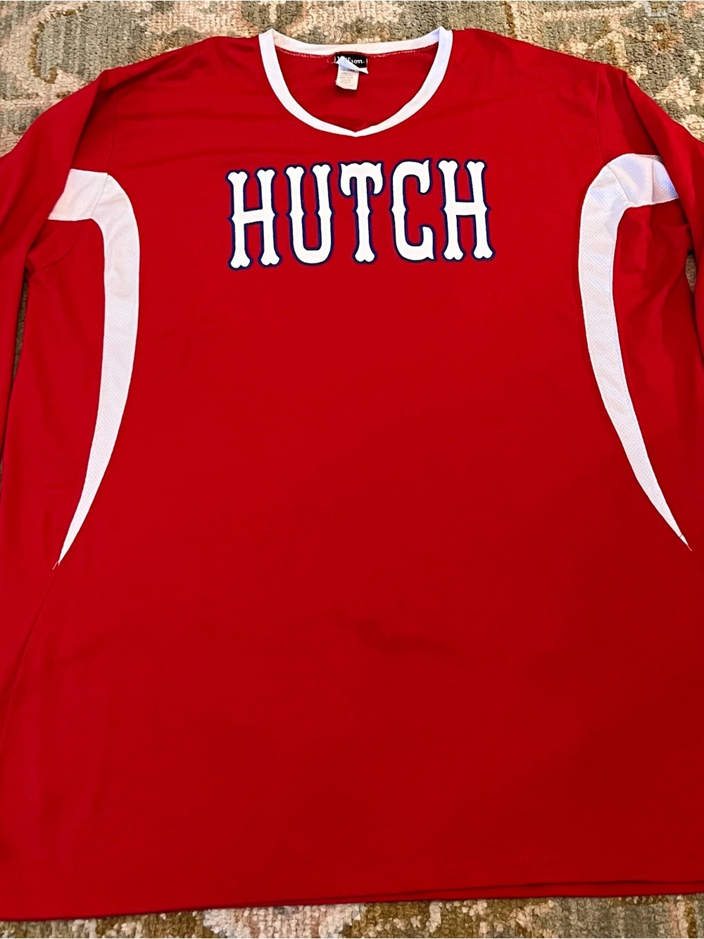 Hutchinson Blue Dragons Early 90’s Wilson Warm Up Men’s Size XL Red-Flaws